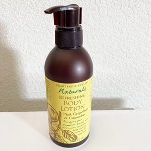 Rare Crabtree & Evelyn Naturals Body Lotion W/ Pump Pink Grapefruit Cucumber